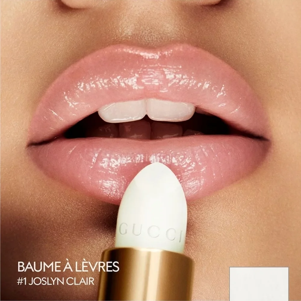 Gucci Beauty Floral Compact Mirror W/Satin Pouch, Gucci Baume à Lèvres Lip Balm - Picture 4 of 5